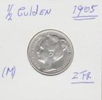 (M) Wilhelmina mooie 1/2 gld 1905 zfr., Postzegels en Munten, Munten | Nederland, ½ gulden, Verzenden, Zilver, Koningin Wilhelmina