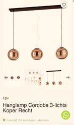 Hanglamp met 3 koperen bolletjes, Huis en Inrichting, Lampen | Hanglampen, Ophalen, Zo goed als nieuw, Minder dan 50 cm