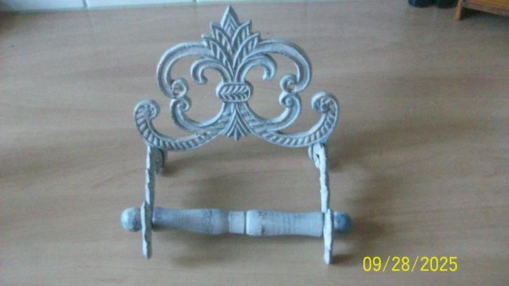 Brocant gietijzeren toiletrolhouder, Antiek en Kunst, Curiosa en Brocante, Ophalen of Verzenden