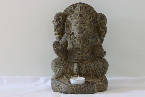 Ganesha voor waxinelichtje beton(NIEUW)VERZENDEN MOGELIJK!!, Huis en Inrichting, Woonaccessoires | Boeddhabeelden, Nieuw, Ophalen