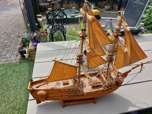Houten scheepsmodel oud zeilschip., Hobby en Vrije tijd, Modelbouw | Boten en Schepen, Gebruikt, Overige merken, Ophalen