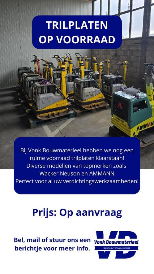 Wacker Neuson trilplaten, Tuin en Terras, Hand-tuingereedschap, Zo goed als nieuw, Overige soorten, Ophalen of Verzenden