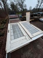 Authentieke ensuite deuren oa met glas in lood, Gebruikt, Deurkozijn, Hout, Ophalen