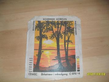 NIEUW voorbedrukt stramien Birketraeer/zon. Verkoop Ook DMC beschikbaar voor biedingen