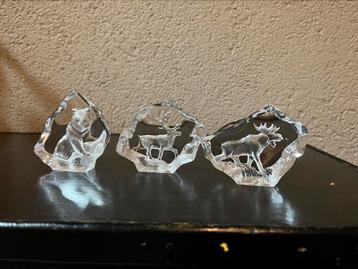 Gesigneerde kristallen sculpturen Wildlife ( Mats Jonasson )