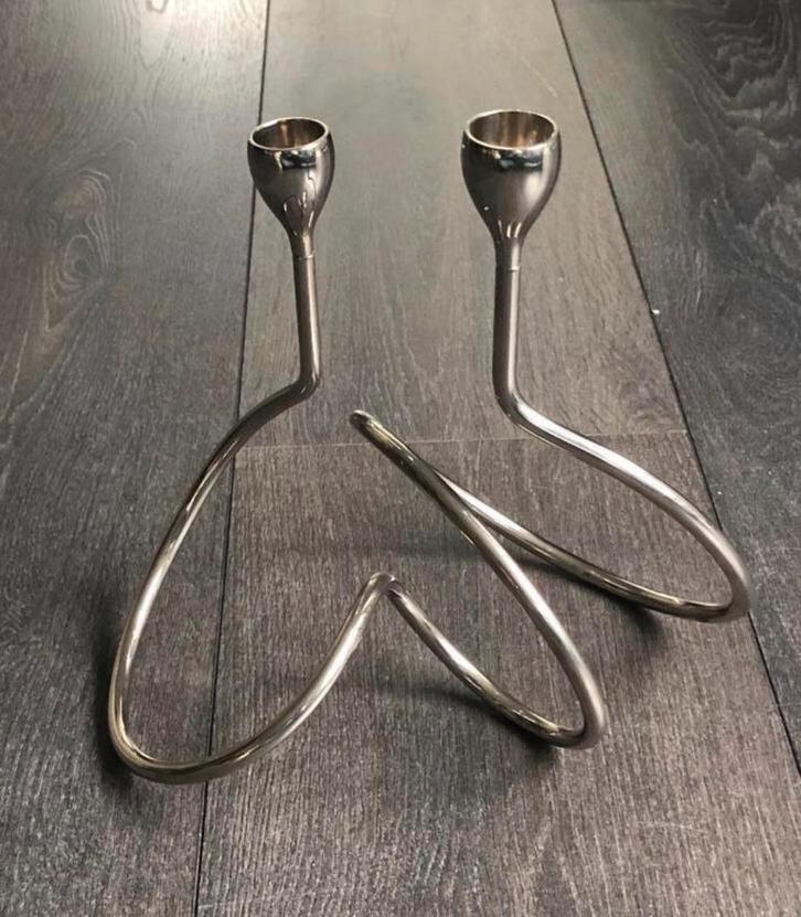 Design kandelaar, Huis en Inrichting, Woonaccessoires | Kandelaars en Kaarsen, Zo goed als nieuw, Minder dan 25 cm, Ophalen of Verzenden
