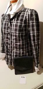 K64 LA MODA zwart lederen schoudertasje / festivaltasje, Gebruikt, -, Schoudertasje, Zwart