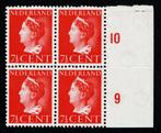 NVPH 334 blok van 4 met paalfout PM1, Postzegels en Munten, Postzegels | Nederland, Ophalen of Verzenden, T/m 1940, Postfris