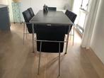Gispen tafel dutch design model 515 met 6 Harvink stoelen., Huis en Inrichting, Tafels | Eettafels, Ophalen, Gebruikt, Rechthoekig