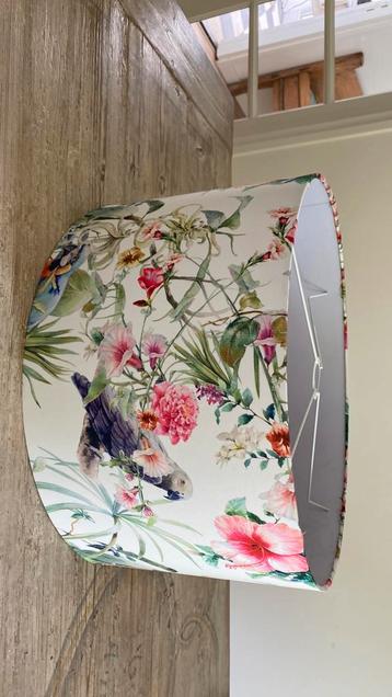 Lampenkap met bloemen en vogels voor hanglamp
