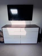 IKEA ladekast / dressoir – 146  50  80 cm – wit/notenhout, Ophalen, Zo goed als nieuw, 25 tot 50 cm, Minder dan 100 cm