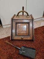 Antieke eiken kolenbak met kolenschep, Antiek en Kunst, Antiek | Woonaccessoires, Ophalen