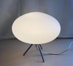 Prachtig Bauhaus stijl dressoir lampje - melkglas - puntgaaf, Bauhaus, Ophalen of Verzenden, Zo goed als nieuw, Glas