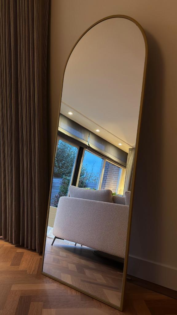 NIEUWE Spiegel 180X70 CM rand mat goudkleurig, Huis en Inrichting, Woonaccessoires | Spiegels, Nieuw, 50 tot 75 cm, 150 tot 200 cm