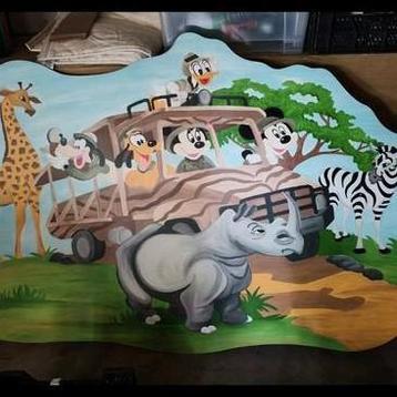Mickey Safari Houten Wanddecoratie beschikbaar voor biedingen