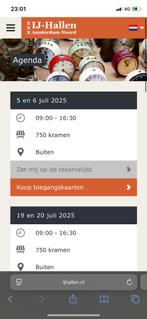 GEZOCHT kraam ijhallen 5 of 6 Juli., Twee personen