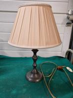 tafellamp tinnen voet vintage roze kap, Ophalen of Verzenden, 'T Olde Gre-j, Info@toldegrej.nl, Endepoelstraat 20f Didam