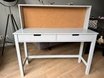 Grijze bureau met kurk achterwand, Ophalen, Gebruikt, Bureau