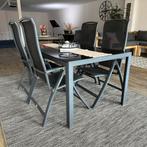Tuinset / glazen tafel WEG = WEG (Alleen Tafel), Gebruikt, Verzenden, ., Aluminium