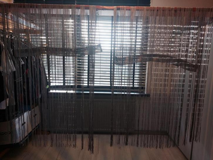 Draadjesgordijn, Huis en Inrichting, Stoffering | Gordijnen en Lamellen, Zo goed als nieuw, 50 tot 100 cm, Ophalen of Verzenden