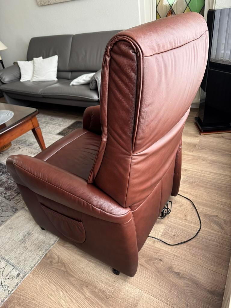 Staopstoel, Huis en Inrichting, Fauteuils, Gebruikt, Ophalen of Verzenden, 75 tot 100 cm, Leer