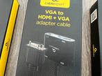 2-IN-1 VGA naar HDMI + VGA AUDIO VIDEO ADAPTER KABEL 60Hz, Ophalen of Verzenden, Zo goed als nieuw