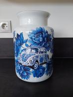 decoupage vaas delfts blauw, Blauw, Nieuw, Ophalen of Verzenden, Glas