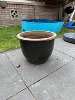 Bloembak/plantenbak donkergroen Gratis, Tuin en Terras, Bloembakken en Plantenbakken, Ophalen, Tuin, Steen, Gebruikt