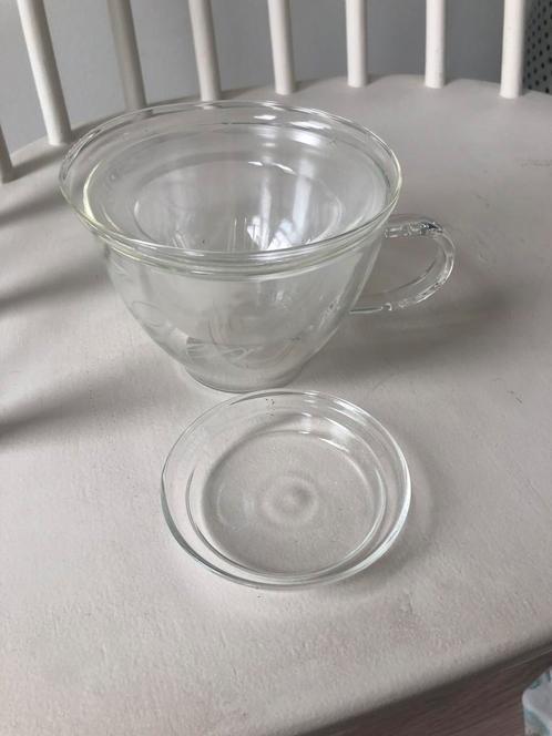Riviera Maison dubbelwandig thee glas met glazen theezeef, Huis en Inrichting, Keuken | Servies, Zo goed als nieuw, Glas of Glazen