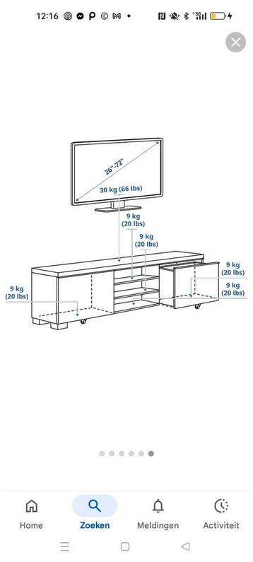 IKEA BESTÅ Burs - Tv-meubel - 180x41x49 cm - afbeelding 2