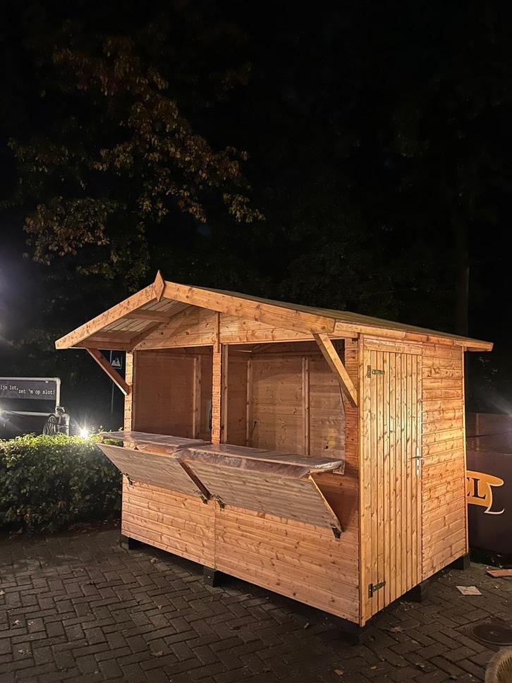 Houten kraam voor kerstmarkt of winterbar, Diversen, Kerst, Ophalen