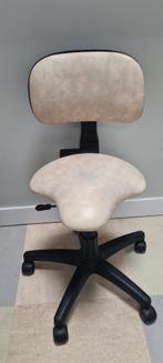 Zadelkruk, zadel kruk, kruk stoel, Huis en Inrichting, Ophalen, Gebruikt, Beige, Bureaukruk