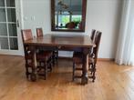 Antieke eethoek coulissetafel eiken verlengbaar tot 2.80m, Antiek en Kunst, Antiek | Meubels | Tafels, Ophalen of Verzenden