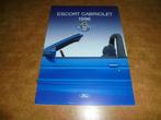 brochure Ford Escort Cabriolet  1996, Verzenden, Nieuw, Overige merken