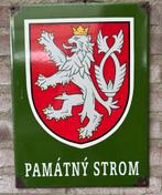 Emaille bord 'Pamatny strom', Ophalen of Verzenden, Gebruikt, Reclamebord