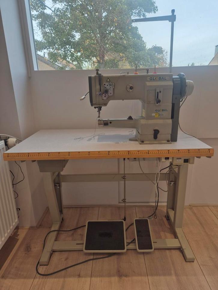 Global industriele naaimachine, Hobby en Vrije tijd, Naaimachines en Toebehoren, Gebruikt, Naaimachine, Overige merken, Ophalen of Verzenden