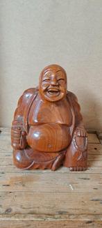 Houten Boeddhabeeld - Lachende Boeddha, Ophalen of Verzenden