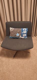 Antraciet grijs design draai fauteuil met 4 Chrome poten, Ophalen, 90 cm, Eenpersoons, Zo goed als nieuw