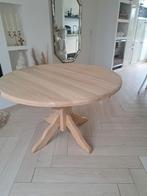 Ronde uitschuifbare bolpoot eettafel in landelijke style, Ophalen, 100 tot 150 cm, Vijf personen of meer, 150 tot 200 cm