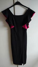 Zwarte jurk met roze details - Maat S, Wal G, Zwart, Ophalen of Verzenden, Zo goed als nieuw