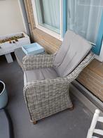 rieten rotan fauteuil hocker grijs loungebank, Hocker, Zo goed als nieuw, Wicker, Ophalen