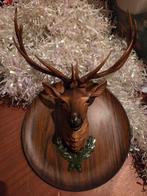 Vintage kunstof wandbord hert / kerst., Antiek en Kunst, Ophalen