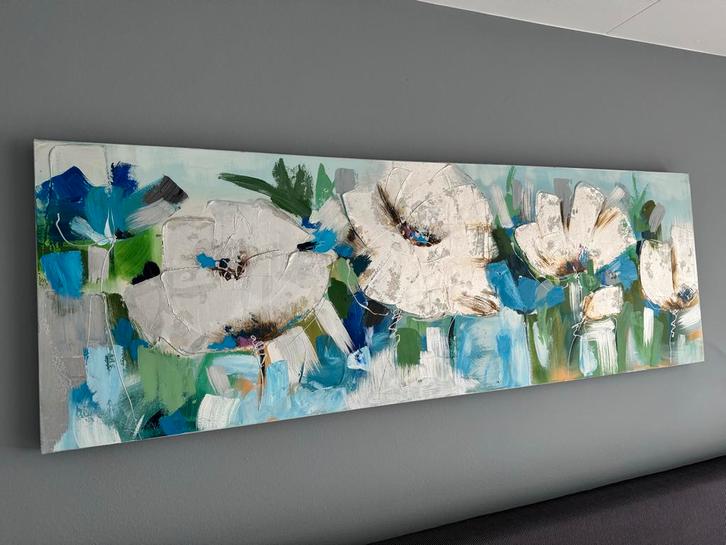 Abstract Bloem Schilderij, Antiek en Kunst, Kunst | Schilderijen | Klassiek, Ophalen