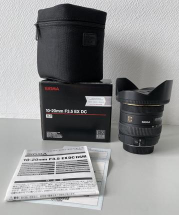 Sigma 10-20mm F3.5 EX DC Groothoeklens beschikbaar voor biedingen