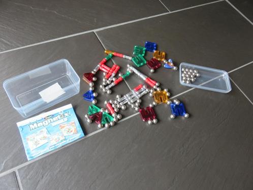 Magnetix, magneet staafjes en kogels, 115 delig., Kinderen en Baby's, Speelgoed | Educatief en Creatief, Gebruikt, Bouwen, Ontdekken