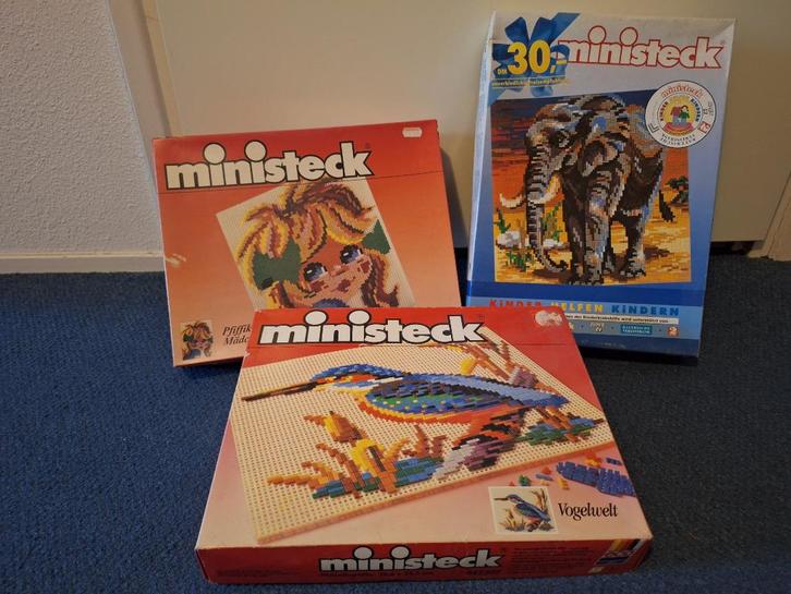 Originele Ministeck-sets in 3 in 1 verkoop, Hobby en Vrije tijd, Ministeck, Gebruikt, Box-set, Ophalen of Verzenden