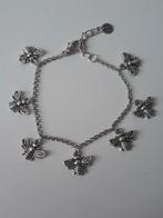 Armband met bijtjes bedels, Ophalen of Verzenden, Nieuw, Zilver, Met bedels of kralen