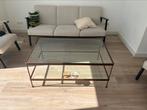 Salontafel ijzer met glas, Ophalen, 50 tot 100 cm, Minder dan 50 cm, Industrieel