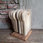 Brocante houder met 6 oude houten broodplanken *Etage3*, Gebruikt, ., Ophalen of Verzenden, .