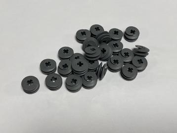 Partij 25x nieuwe donkergrijze Lego Technic worm wielen kort beschikbaar voor biedingen